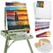 Best Choice Products French Easel, 32pc Beginners Kit Portable Wooden Adjustable Tripod w/ Paint Supplies